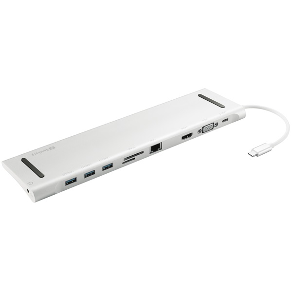 Sandberg Notebook Dokkoló - USB-C 10-in-1 Docking Station (USB-C, HDMI/VGA, 3x USB3.0, 1x RJ-45, Audio, kártyaolvasó) 1 Sandberg Notebook Dokkoló - USB-C 10-in-1 Docking Station (USB-C, HDMI/VGA, 3x USB3.0, 1x RJ-45, Audio, kártyaolvasó)