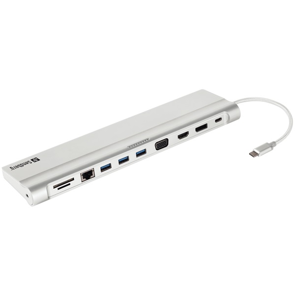 Sandberg Notebook Dokkoló - USB-C All-in-1 Docking Station (USB-C bem. / HDMI+DP+Dsub+USB3.0+USB-C+RJ45+Audio+SD kim.) 1 Sandberg Notebook Dokkoló - USB-C All-in-1 Docking Station (USB-C bem. / HDMI+DP+Dsub+USB3.0+USB-C+RJ45+Audio+SD kim.)