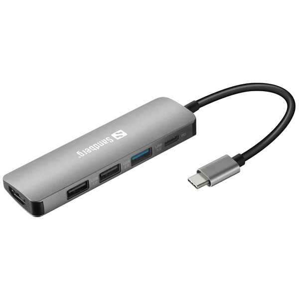 Sandberg Notebook Dokkoló - USB-C Dock HDMI+3xUSB+PD 100W (USB-C bemenet; HDMI+USB-C+1xUSB-A3.0+2xUSB-A2.0 kimenet) 1 Sandberg Notebook Dokkoló - USB-C Dock HDMI+3xUSB+PD 100W (USB-C bemenet; HDMI+USB-C+1xUSB-A3.0+2xUSB-A2.0 kimenet)