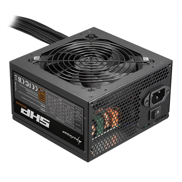 Sharkoon Tápegység - 500W SHP Bronze (80Plus Bronze; 12cm ventilátor; Aktív PFC) 1 Sharkoon Tápegység - 500W SHP Bronze (80Plus Bronze; 12cm ventilátor; Aktív PFC)