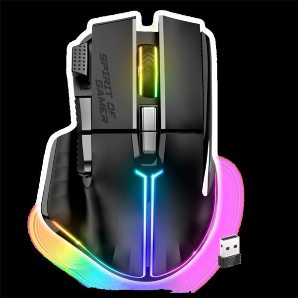 Spirit of Gamer Egér vezeték nélküli - PRO-M5 Wireless (Optikai, 8000DPI, 8 gomb, fekete) 1 Spirit of Gamer Egér vezeték nélküli - PRO-M5 Wireless (Optikai, 8000DPI, 8 gomb, fekete)