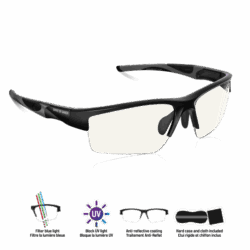 Spirit of Gamer Szemüveg - Retina Pro (Kékfény/UV szűrő, tükröződés mentes, modern dizájn, fekete)