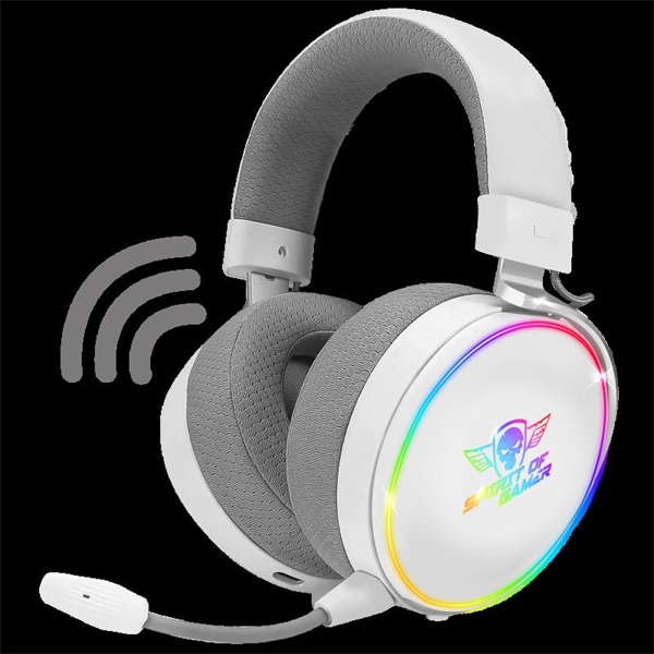 Spirit of Gamer Wireless Fejhallgató - MIC-XH1700W (MultiPlatform, mikrofon, hangerőszabályzó, nagy-párnás, fehér) 1 Spirit of Gamer Wireless Fejhallgató - MIC-XH1700W (MultiPlatform, mikrofon, hangerőszabályzó, nagy-párnás, fehér)