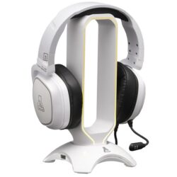 The G-Lab Fejhallgató állvány - K STAND RADON W (fehér, 2xUSB3.0, műanyag)