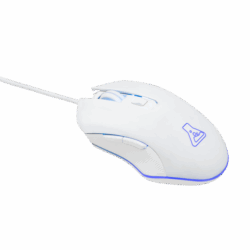 The G-Lab Gamer Egér - KULT HELIUM W (3200 DPI, 6 gomb, makro, 1,8m kábel, RGB LED, fehér)