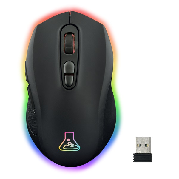 The G-Lab Vezeték nélküli Gamer Egér - KULT KRYPTON (6400 DPI, 2,4Ghz + BT, 7 gomb, 250Hz,  RGB LED, fekete)