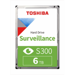 Toshiba Belső HDD 3.5" - S300 Surveillance Hard Drive 6TB (5400rpm, 128 MB puffer, Biztonságtechnikai rögzítőkbe) bulk