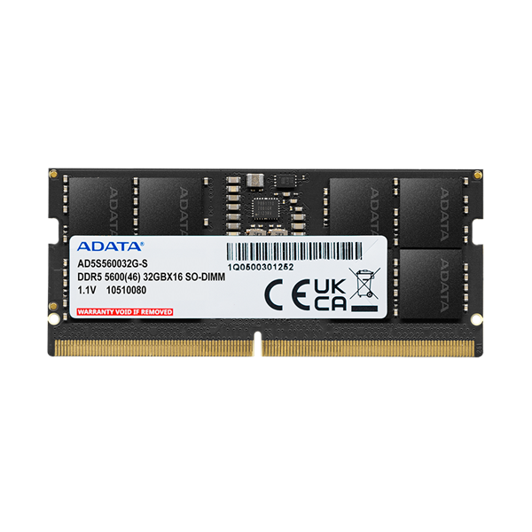 ADATA Memória Notebook - 16GB DDR5 (5600MHz, CL46, 1.1V) 1 ADATA Memória Notebook - 16GB DDR5 (5600MHz, CL46, 1.1V)