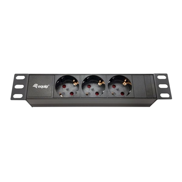 Equip Hálózati Elosztó - 333299 (Schuko, 3 Schuko, Rack 10", 1,8m kábel, fekete) 1 Equip Hálózati Elosztó - 333299 (Schuko, 3 Schuko, Rack 10", 1,8m kábel, fekete)