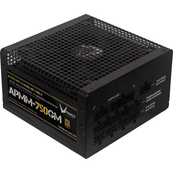 Formula Tápegység 750W - APMM-750GM (80 Plus Gold, ATX3.1/PCIe 5.1, Aktív PFC, 14cm, Full Moduláris)
