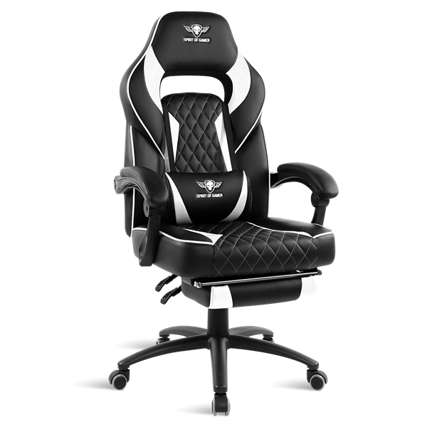 Spirit of Gamer szék - MUSTANG White (állítható dőlés/magasság; kihajtható lábtartó; max.120kg-ig, fehér) 1 Spirit of Gamer szék - MUSTANG White (állítható dőlés/magasság; kihajtható lábtartó; max.120kg-ig, fehér)