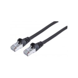 Manhattan Kábel - S/FTP Patch (RJ45 to RJ45, Cat7 kábel Cat6A moduláris csatlakozóval, 20m, fekete, réz)
