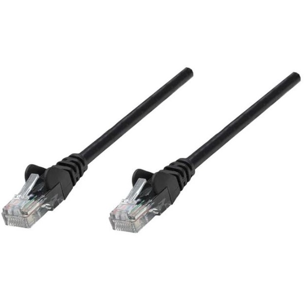 Manhattan Kábel - U/UTP Patch (RJ45 to RJ45, Cat6, 0.25m, Fekete)
