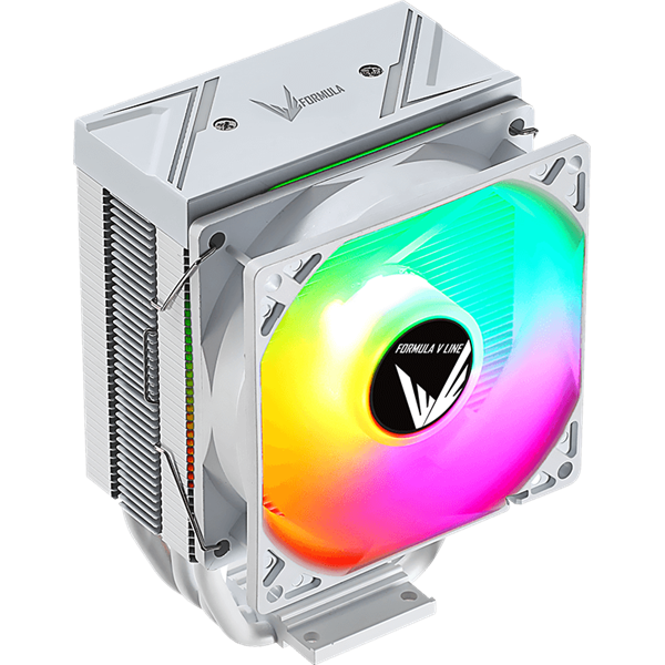 Formula CPU Cooler - Ice Burg ARPW 4P (17-34dB, 4pin csatlakozó, 4 db heatpipe, 9cm, PWM, ARGB)