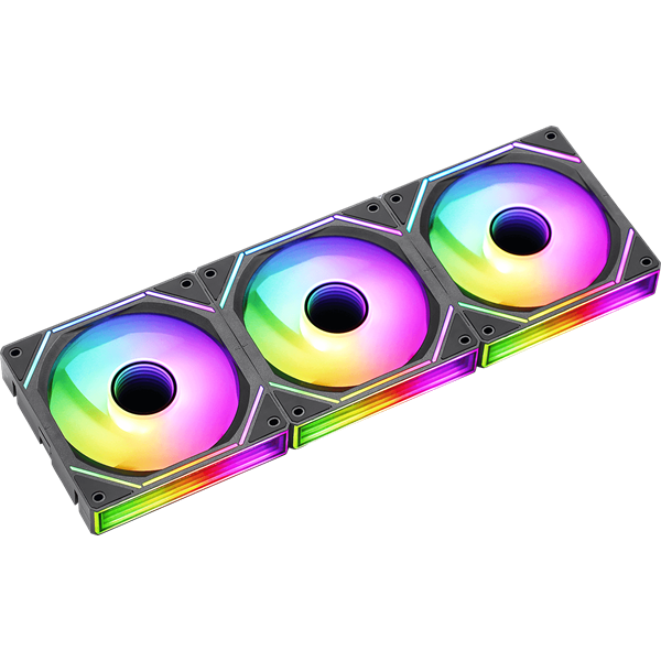Formula Cooler 12cm - 3 db Air Bridge BK (19-27,5dB, max. 63,2 m3/h, 4pin csatlakozó, hydro bearing, ház hűtésre, ARGB)