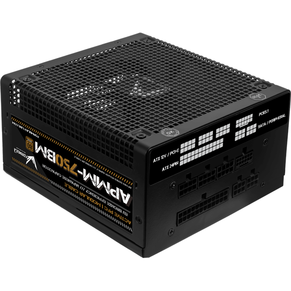 Formula Tápegység 750W - APMM-750BM (80 Plus Bronze, ATX3.1/PCIe 5.1, Aktív PFC, 14cm, Full Moduláris) 1 Formula Tápegység 750W - APMM-750BM (80 Plus Bronze, ATX3.1/PCIe 5.1, Aktív PFC, 14cm, Full Moduláris)