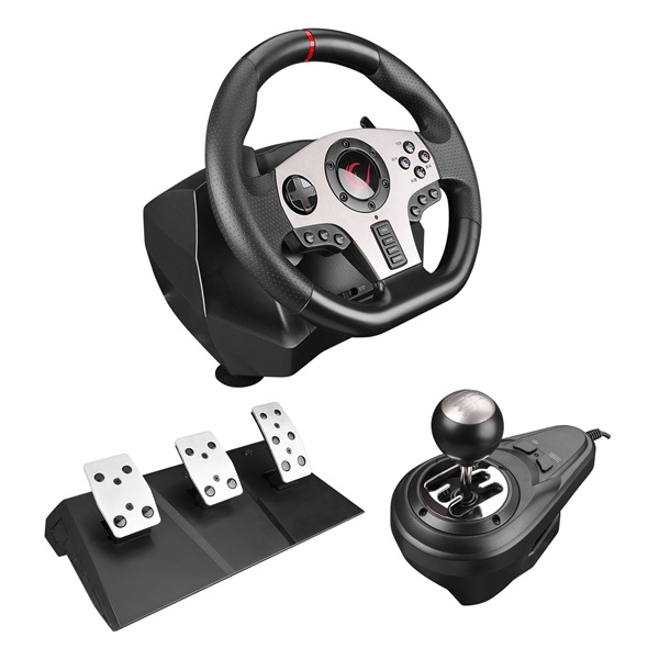 Rampage Gamer kormány - V902 (PC, 3 pedál+váltókar, vibrálás) 1 Rampage Gamer kormány - V902 (PC, 3 pedál+váltókar, vibrálás)