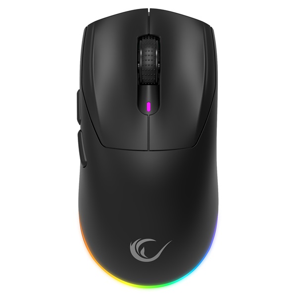 Rampage Vezeték Nélküli Egér - PROTE M5 (Pixart PAW3311, Huano 80M, 24000 DPI, 400mAh, 6 gomb, RGB, Type-C, fekete) 1 Rampage Vezeték Nélküli Egér - PROTE M5 (Pixart PAW3311, Huano 80M, 24000 DPI, 400mAh, 6 gomb, RGB, Type-C, fekete)
