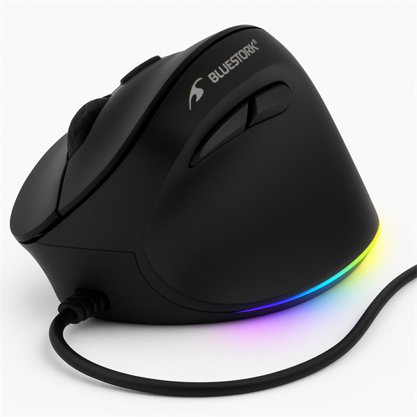 Bluestork Egér - M-W-ERGO-LUMI (Ergonomic, 3600 DPI, 6 gomb, optikai, RGB, fekete) 1 Bluestork Egér - M-W-ERGO-LUMI (Ergonomic, 3600 DPI, 6 gomb, optikai, RGB, fekete)