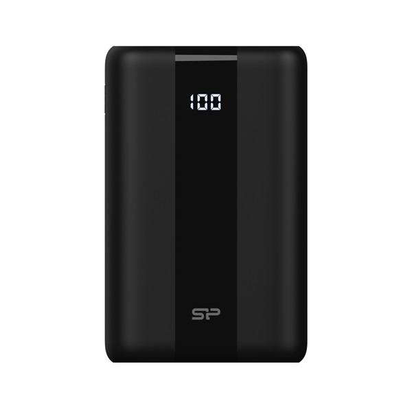 Silicon Power Akkubank - 30000mAh QX55 PowerBank Fekete (USB1- USB2: DC 5V/2.4A, USB3:Type-C :DC 12V/1.5A, Lightning)