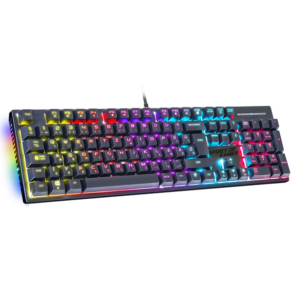 Spirit of Gamer Billentyűzet Mechanikus - XPERT K250 (105 gomb, SOG red, RGB LED,USB, anti-ghosting, fekete, magyar)