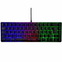 The G-Lab Gamer Billentyűzet - KEYZ HYDROGEN HU (RGB LED, TKL, USB, fekete, magyar)