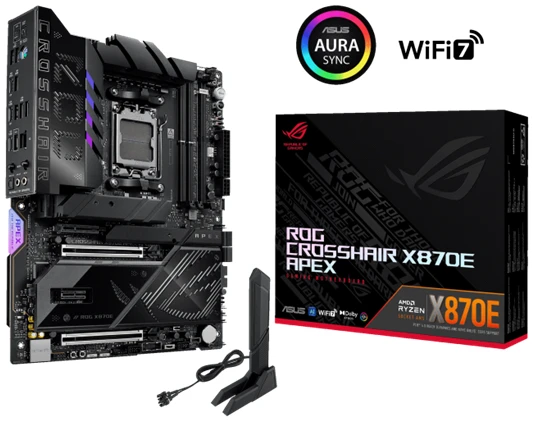 Asus Alaplap - AMD ROG CROSSHAIR X870E APEX AM5 (X870, ATX, 2xDDR5 9600+MHz, 4xSATA3, 5x M.2, 2xUSB4)