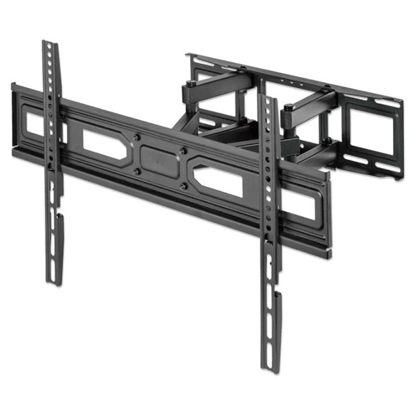Manhattan TV állvány - Fali, dönthető, forgatható, szintezhető, TV állvány Fekete (max.VESA:600x400)(37"-80"-ig)