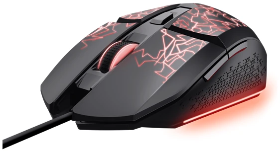 Trust Egér Gamer - GXT113 Felox (Optikai érzékelő; max 6400DPI; 6 gomb; LED; fekete)