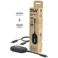 Club 3D Átalakító - CSV-2570 (USB-C to HDMI vezeték nélkül, 25m hatótáv, FHD 60Hz, Alt Mode, HDCP 1.4 & 2.2)