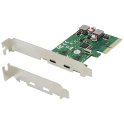 Conceptronic Bővítőkártya - EMRICK08G (PCIe x4 to 2x USB-C 3.2 Gen2, saját tápellátás)