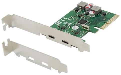 Conceptronic Bővítőkártya - EMRICK08G (PCIe x4 to 2x USB-C 3.2 Gen2, saját tápellátás)