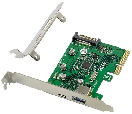 Conceptronic Bővítőkártya - EMRICK09G (PCIe x4 to USB-A 3.0+USB-C 3.2 Gen2, Táp: 15pin SATA