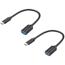 Conceptronic Kábel - ABBY11B (USB-C to USB-A, fekete) 2db/csomag