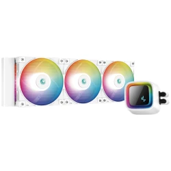 DeepCool CPU Water Cooler - LS720 WH (max 19dB; max. 145,86 m3/h; 3x12cm, A-RGB LED, fehér)