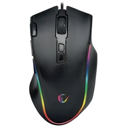 Rampage Egér Gamer - SMX-G72 GREEDY RGB (4800DPI, 8 gomb, makro, RGB LED, 1,7M kábel, fekete)