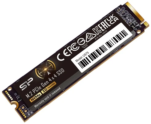 Silicon Power SSD - 1TB US75 (r:7000MB/s; w:6000 MB/s, NVMe 1.4 támogatás, M.2 PCIe Gen 4x4)