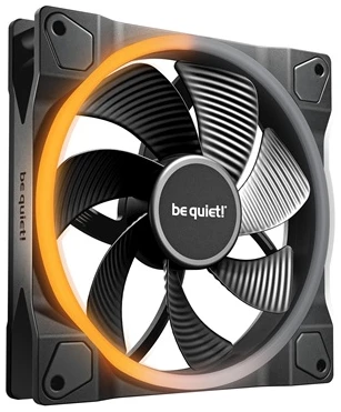 Be Quiet! Cooler 14cm - LIGHT WINGS 140mm PWM Reverse Black (RGB, 1300rpm, 25,5dB, fekete)