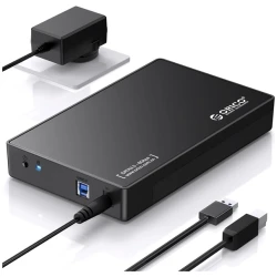 Orico Külső HDD/SSD Ház 2.5"/3,5" - DDL35-U3 (USB-B to USB-A 3.2, Max.: 20TB, fekete)