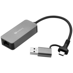 Sandberg Kábel Átalakító - USB-C/A 2.5 GbE RJ45 Adapter