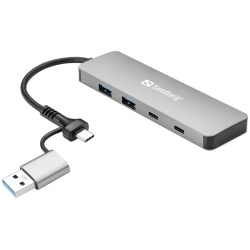 Sandberg USB Hub - USB-C/A to 2xUSB-A+2xUSB-C Hub