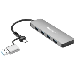 Sandberg USB Hub - USB-C/A to 4xUSB 3.0 Hub