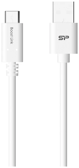 Silicon Power Kábel - USB to USB Type-C (Fehér, 1m, QC 3.0/QC 2.0, 480MB/s)