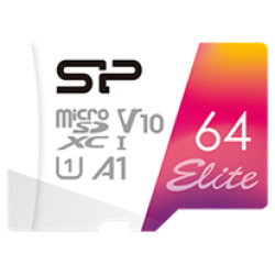 Silicon Power MicroSD kártya -  64GB microSDXC Elite UHS-1 U1 + adapter