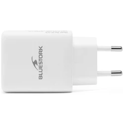 Bluestork Hálózati töltő - PW-65-CCA/0C (2xUSB-C, USB-A, 65W, fehér)