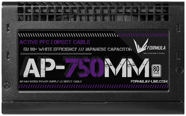 Formula Tápegység 750W - AP-750MM (80 Plus, Aktív PFC, 12cm)