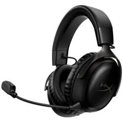 HyperX Fejhallgató - Cloud III S Wireless (Vezeték nélküli, USB, fekete/fekete)