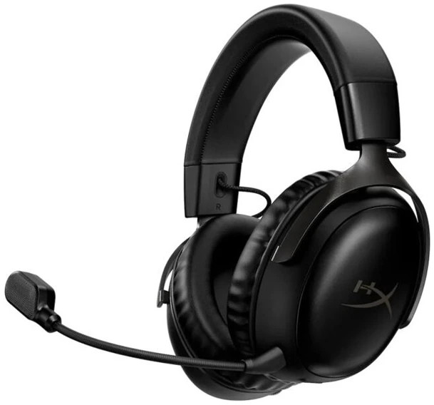 HyperX Fejhallgató - Cloud III S Wireless (Vezeték nélküli, USB, fekete/fekete)