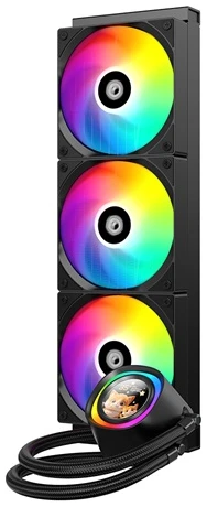 ID-Cooling CPU Water Cooler - FX360 LCD (27.2dB; max.98,54 m3/h; 3x12cm, A-RGB, fekete)