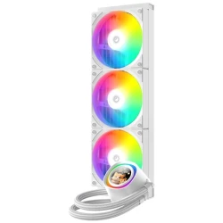 ID-Cooling CPU Water Cooler - FX360 LCD WHITE (27.2dB; max.98,54 m3/h; 3x12cm, A-RGB, fehér)